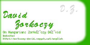 david zorkoczy business card